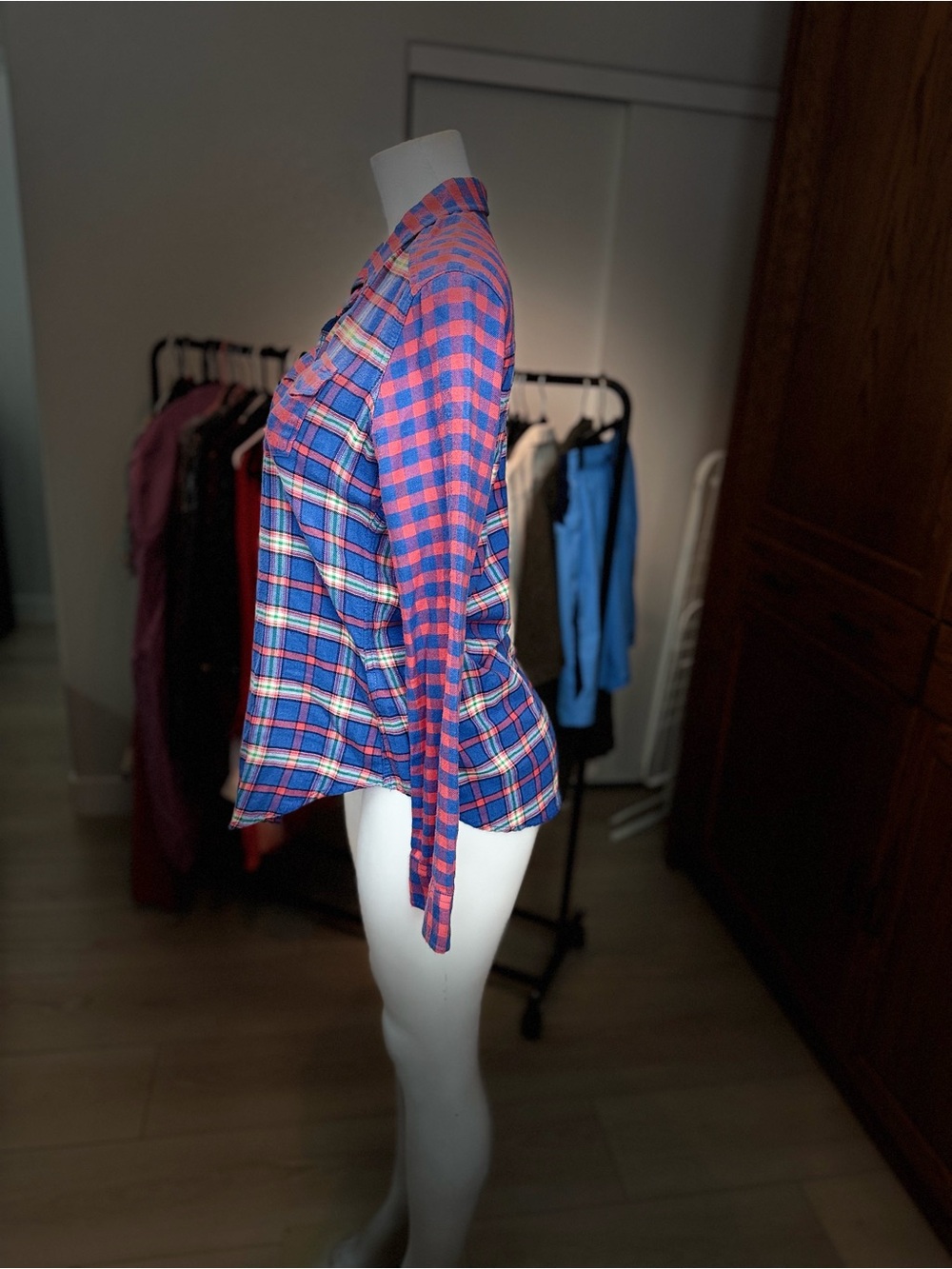 Vintage Abercrombie & Fitch Red and Blue Plaid Shirt #90s